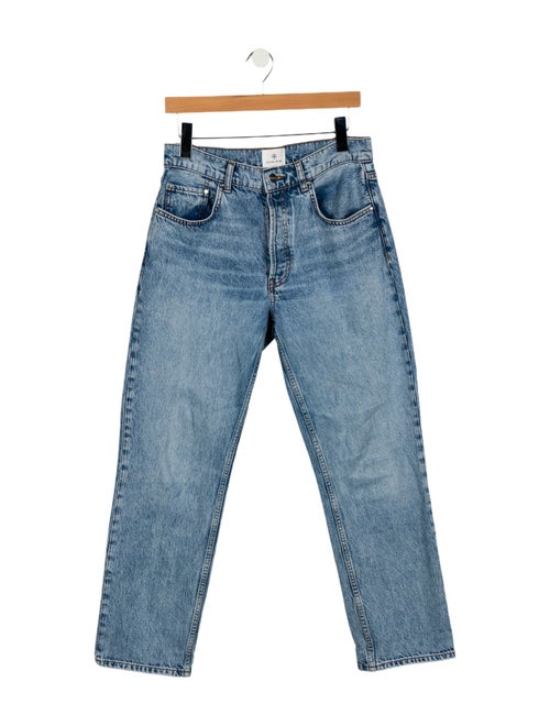 Anine Bing High-Rise Straight Leg Jeans