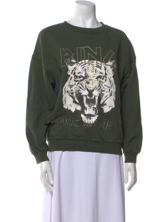 Anine Bing Graphic Print Crew Neck Sweatshirt