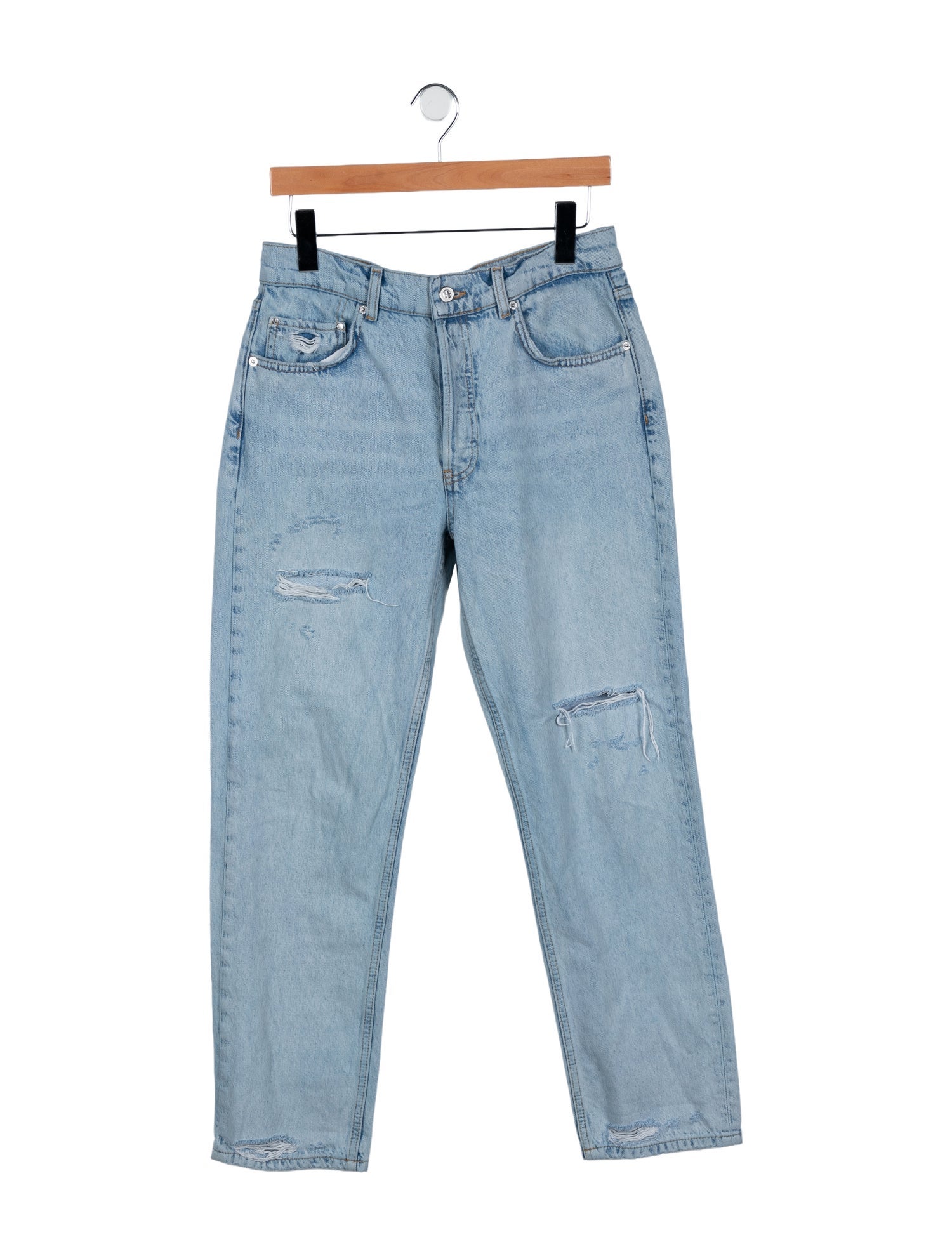 Anine Bing High-Rise Straight Leg Jeans