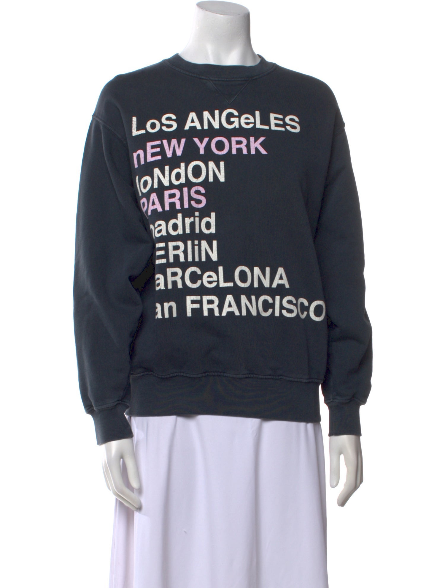 Anine Bing Graphic Print Crew Neck Sweatshirt