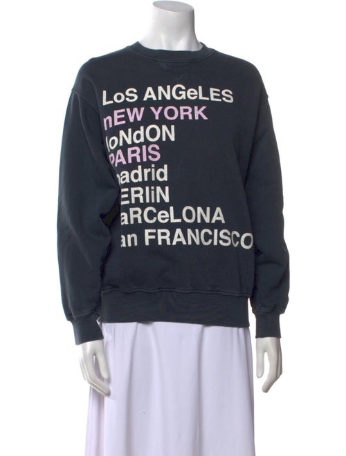 Anine Bing Graphic Print Crew Neck Sweatshirt