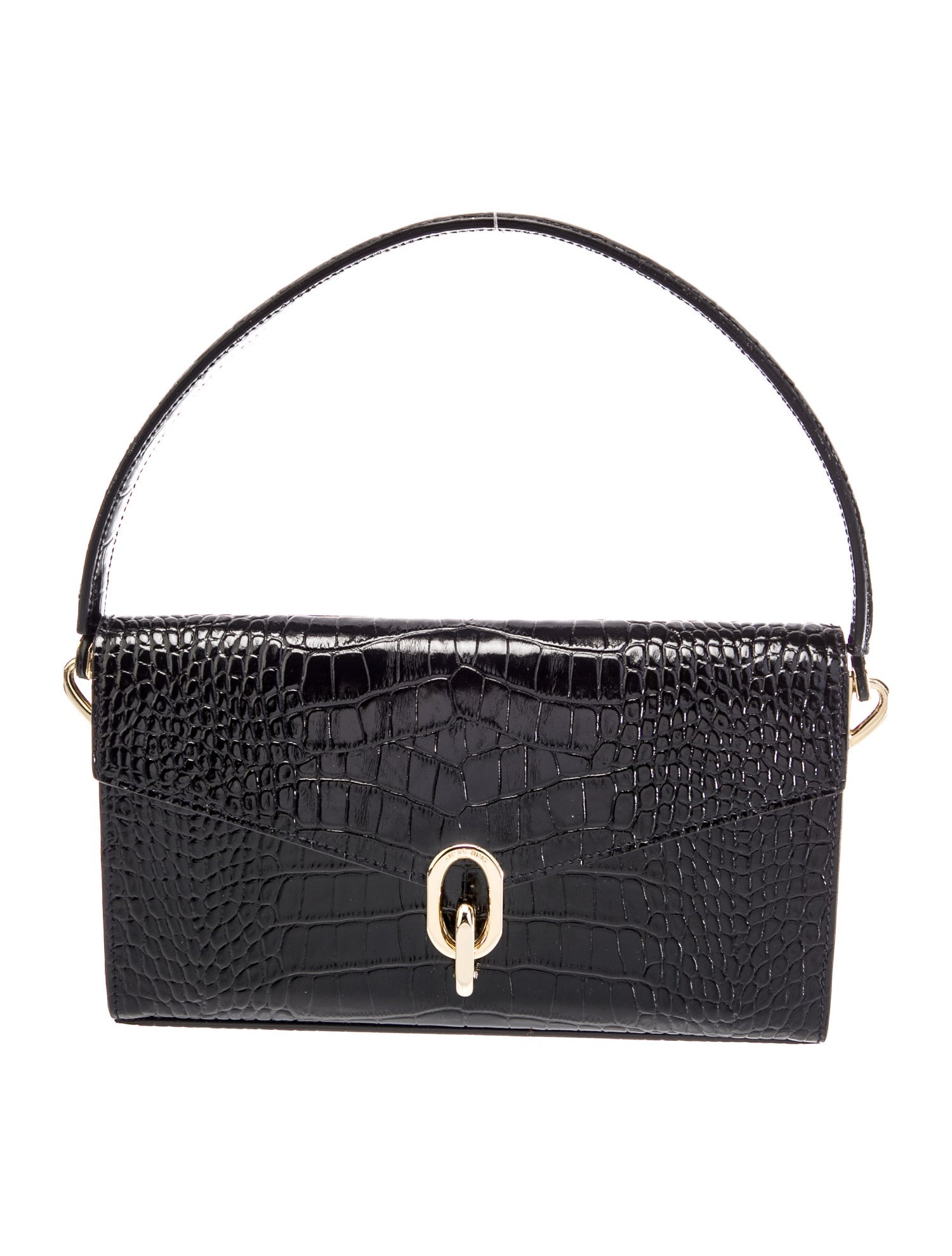 Anine Bing Patent Leather Top Handle Bag