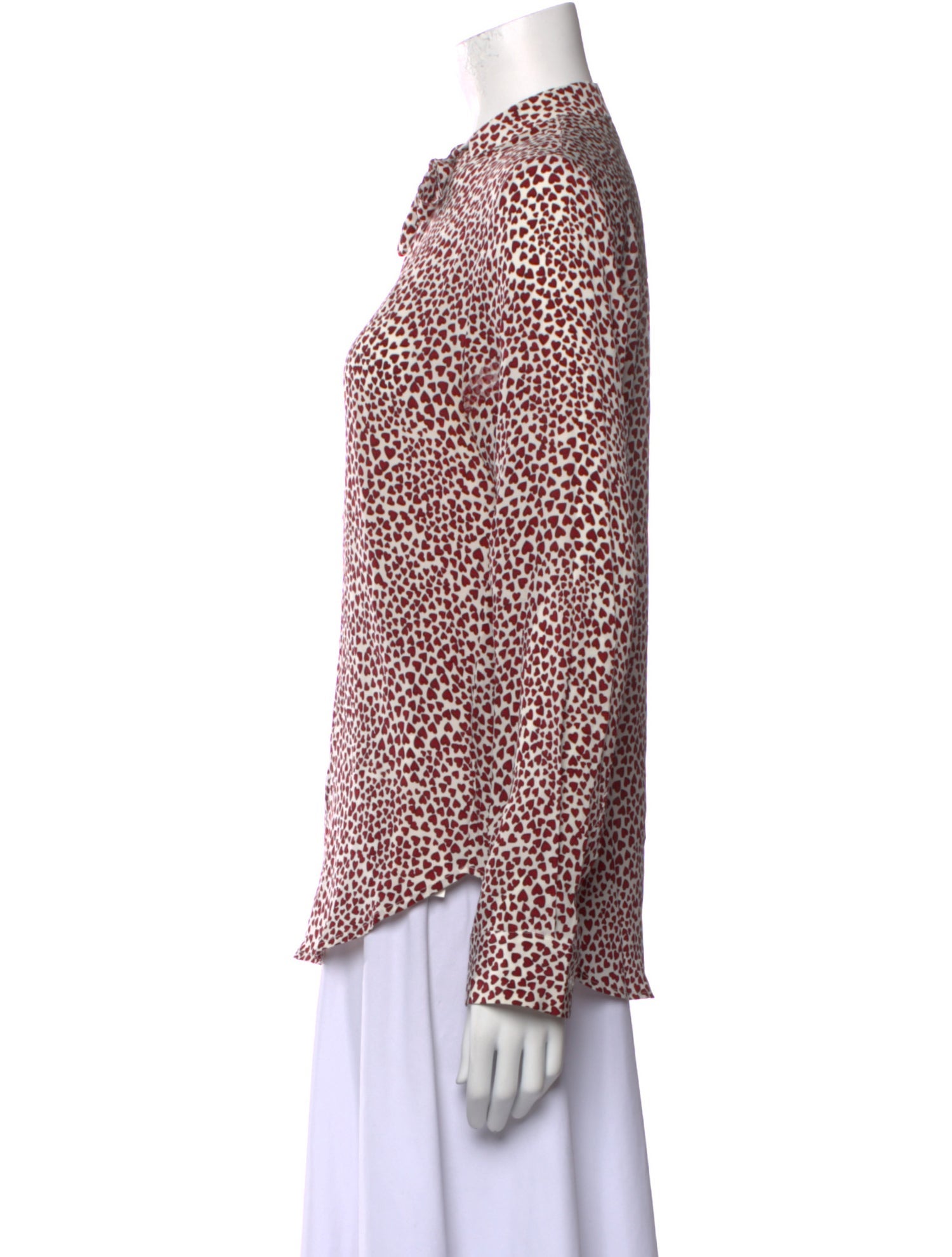Anine Bing Silk Printed Button-Up Top