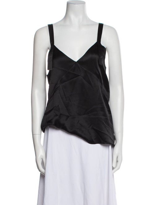 Anine Bing Silk V-Neck Top