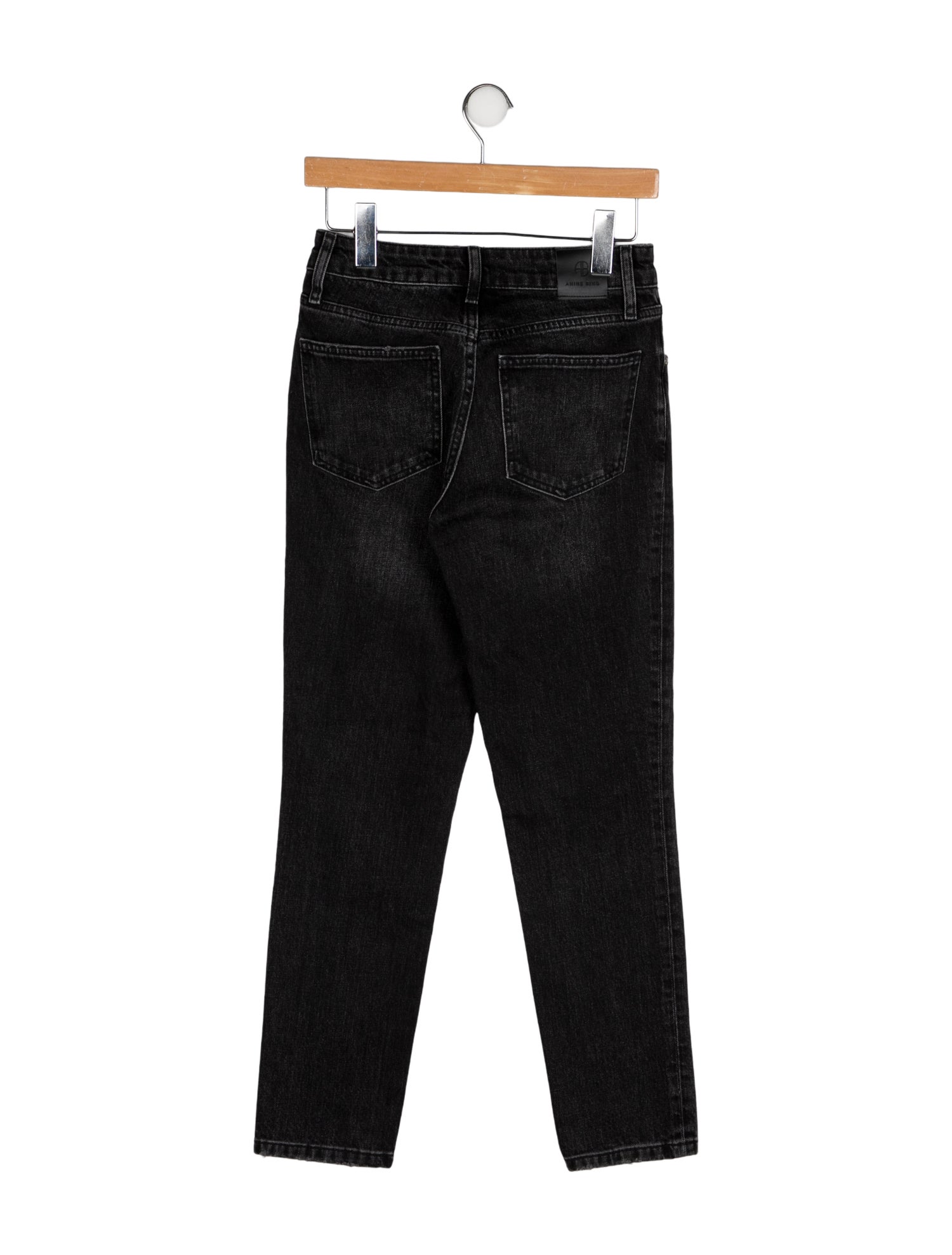 Anine Bing High-Rise Straight Leg Jeans