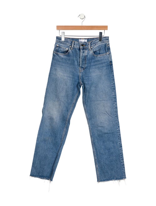Anine Bing High-Rise Straight Leg Jeans