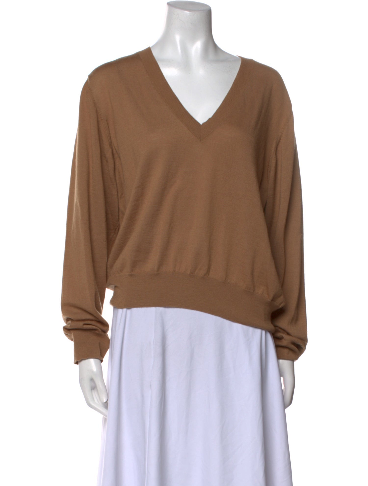 Anine Bing Merino Wool V-Neck Sweater