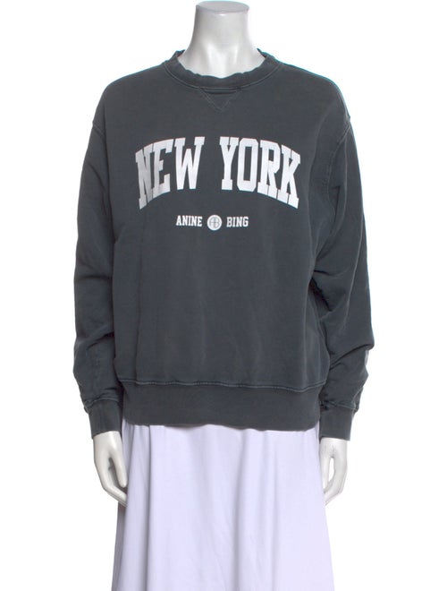 Anine Bing Graphic Print Crew Neck Sweatshirt