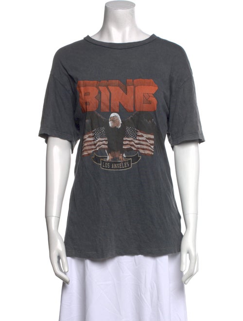 Anine Bing Graphic Print Crew Neck T-Shirt