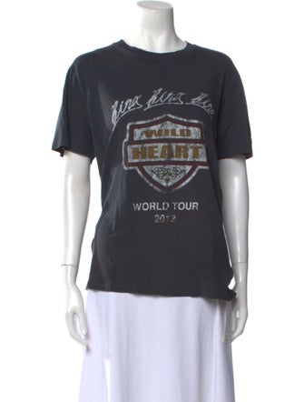 Anine Bing Graphic Print Crew Neck T-Shirt