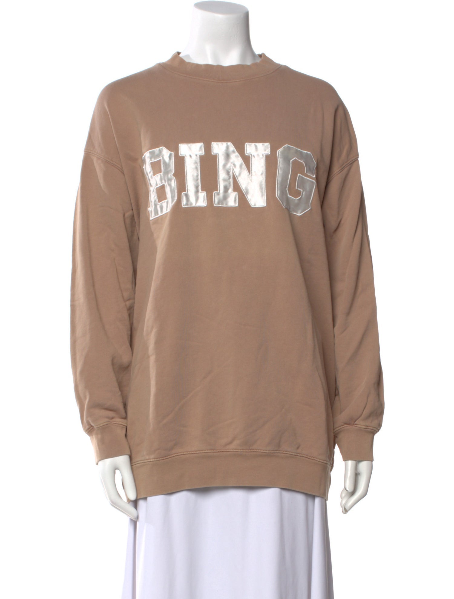 Anine Bing Graphic Print Crew Neck Sweater