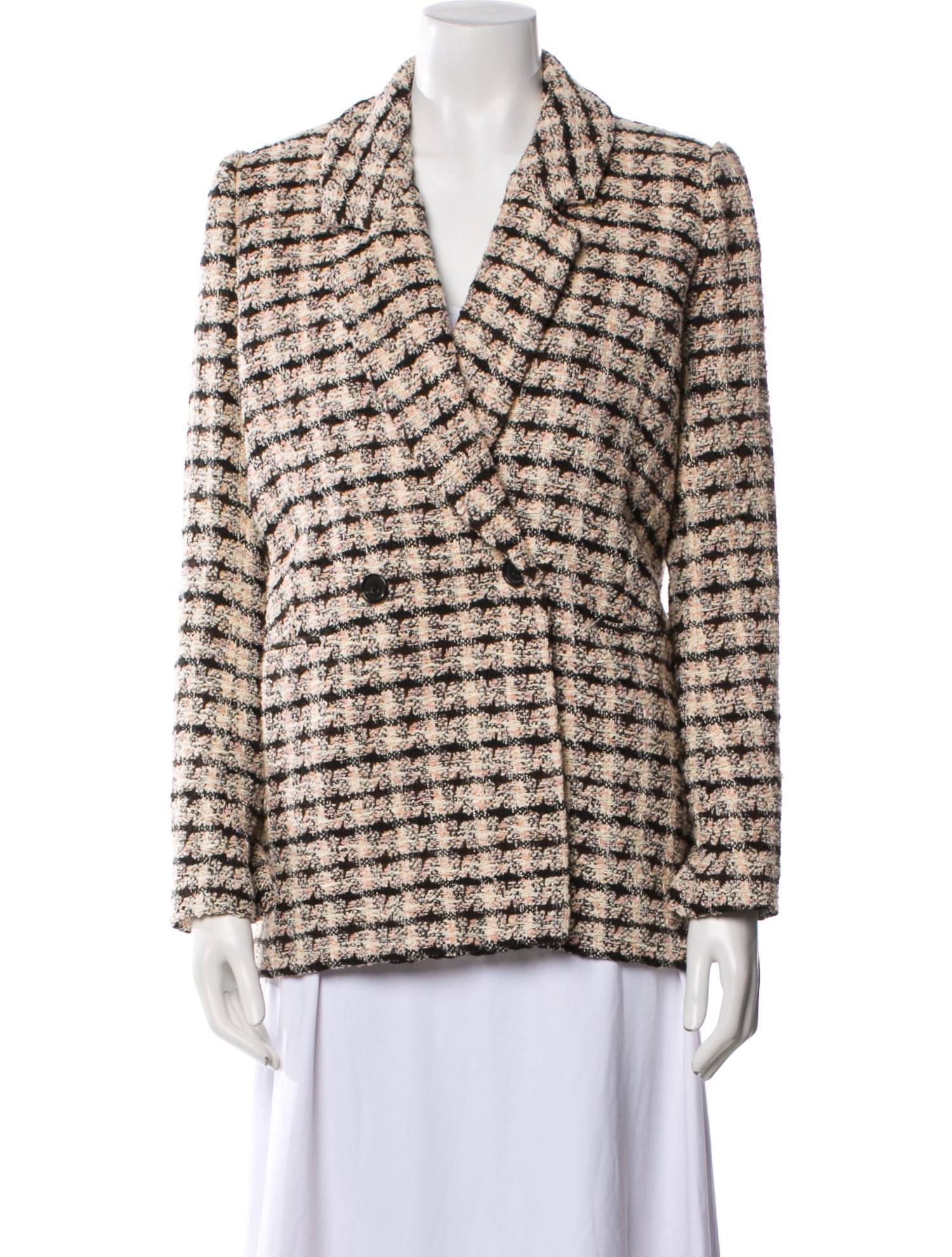 Anine Bing Tweed Pattern Blazer