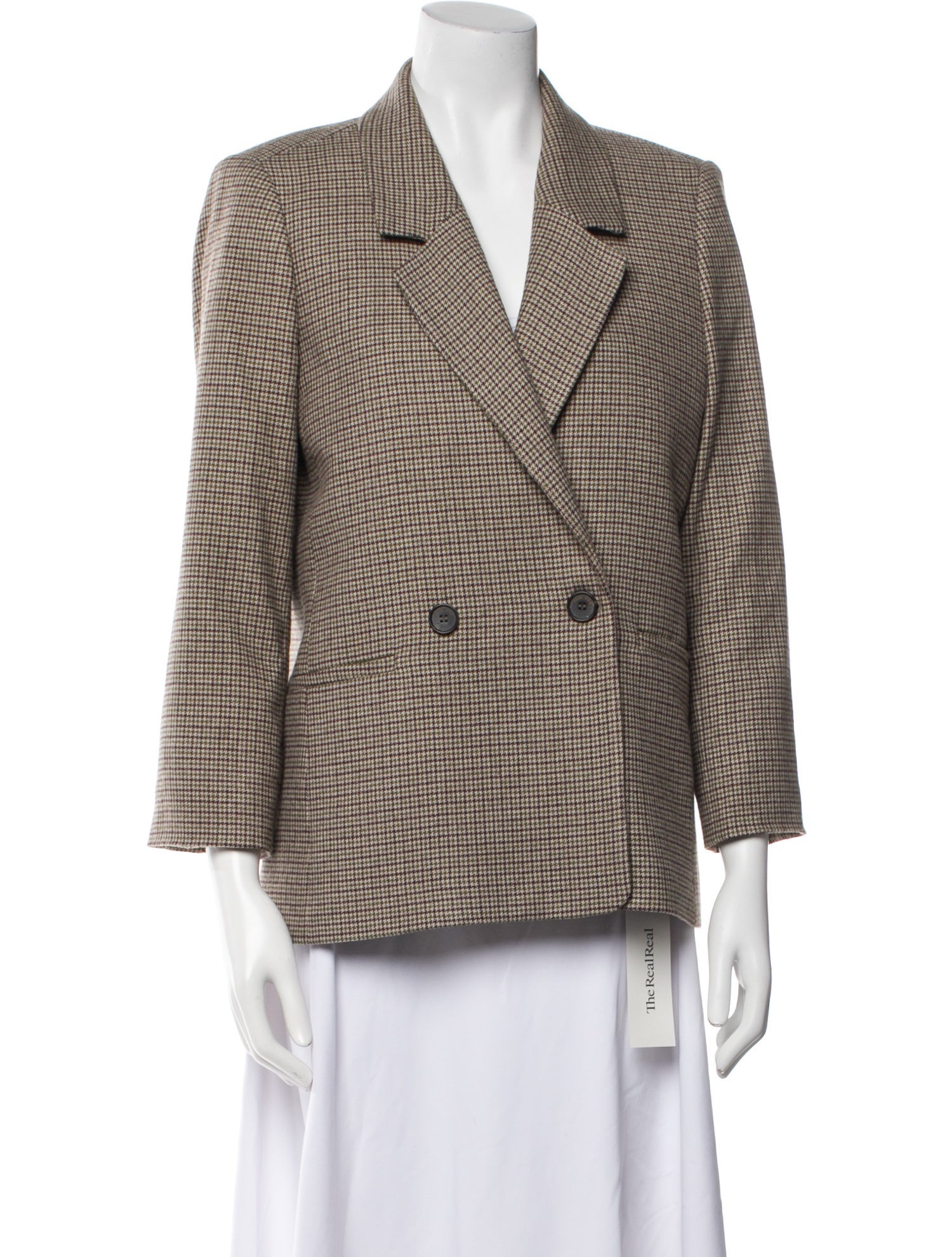 Anine Bing Houndstooth Print Blazer