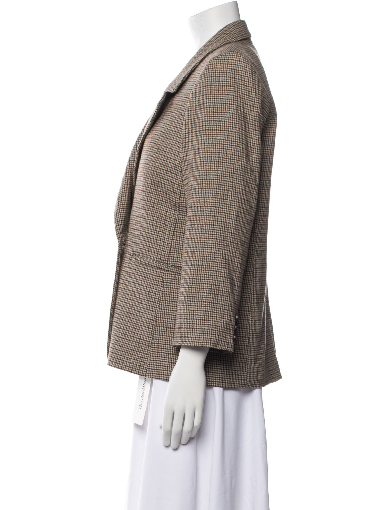 Anine Bing Houndstooth Print Blazer