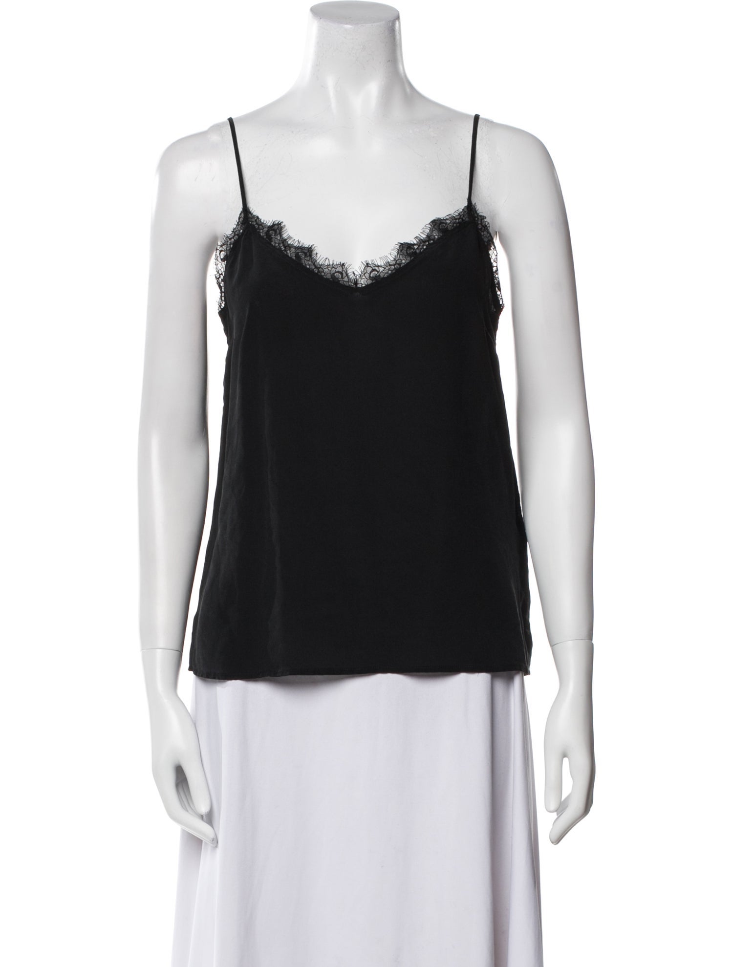 Anine Bing Silk V-Neck Top