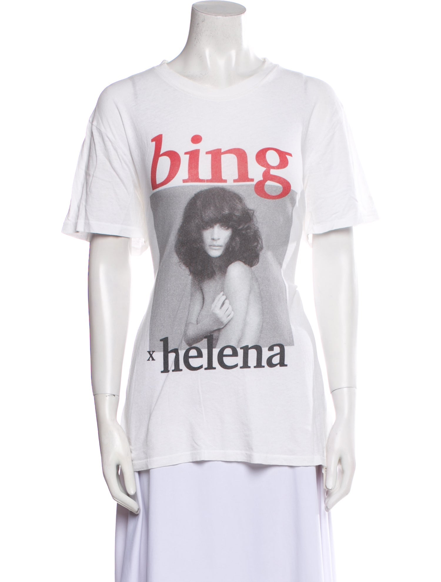 Anine Bing x Helena Christensen Graphic Print Crew Neck T-Shirt