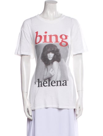 Anine Bing x Helena Christensen Graphic Print Crew Neck T-Shirt