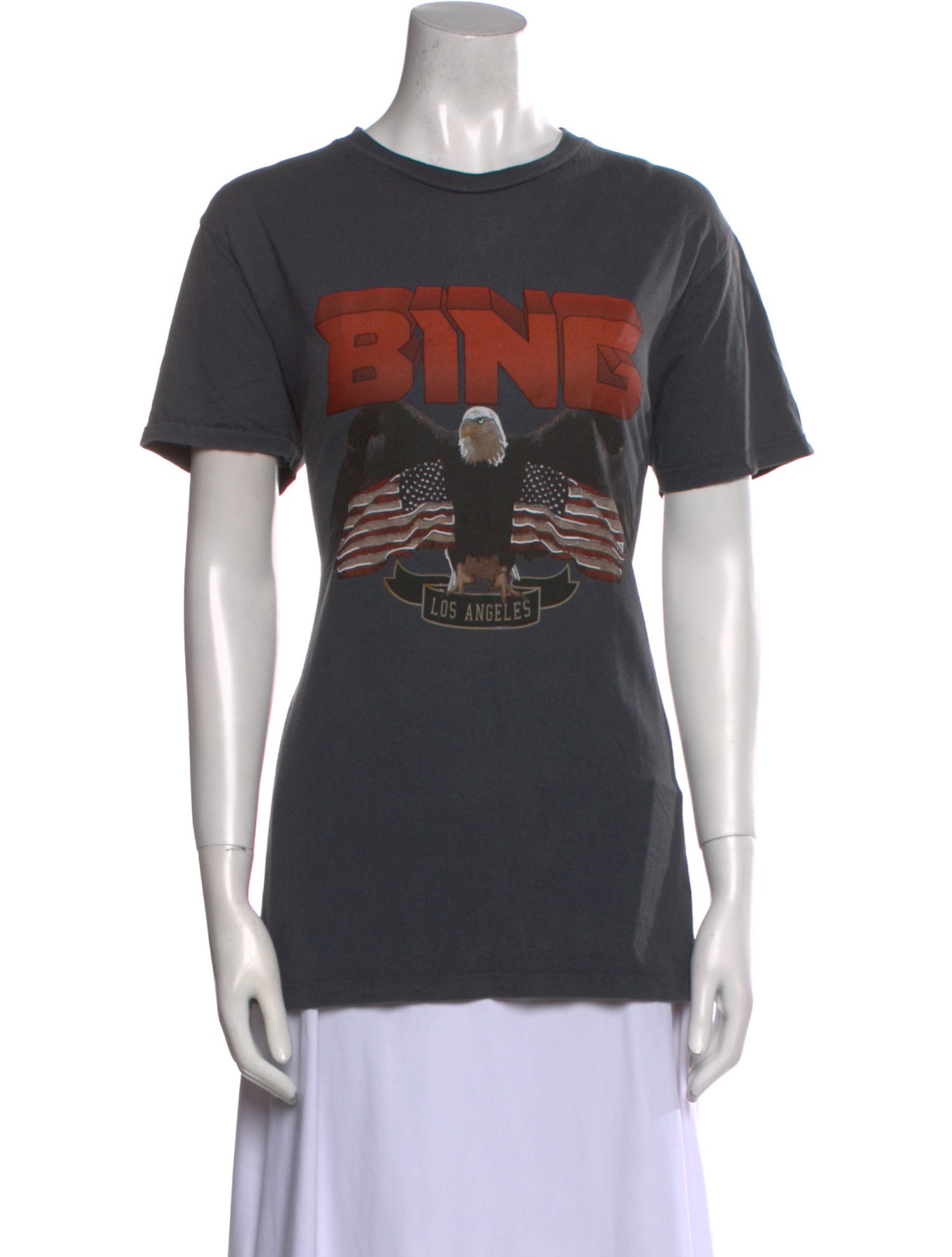 Anine Bing Graphic Print Crew Neck T-Shirt