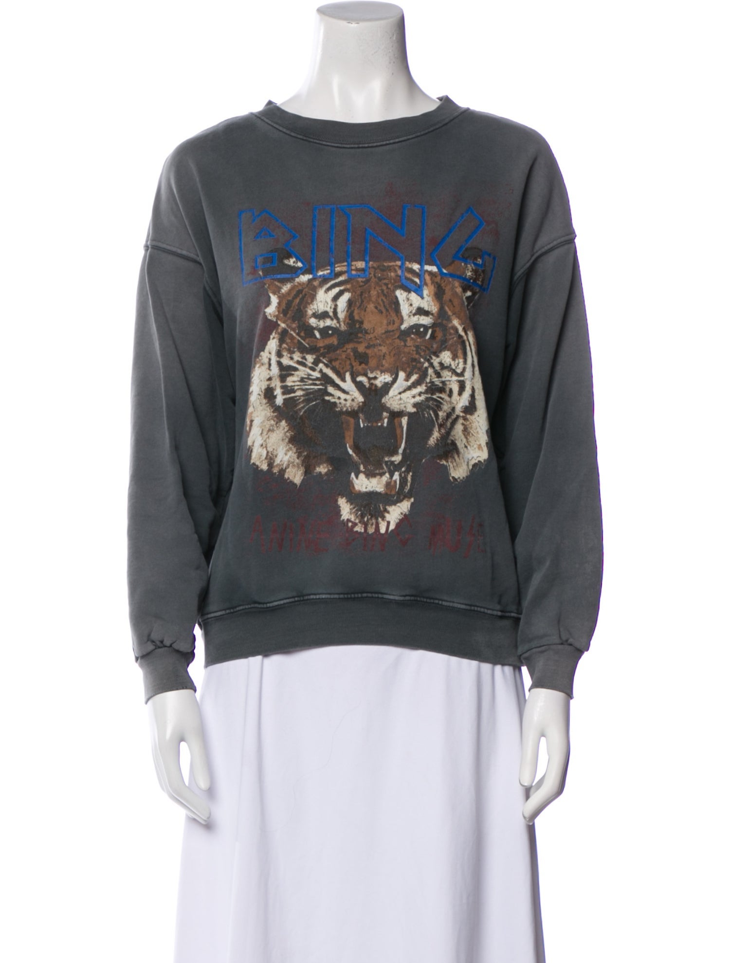 Anine Bing Graphic Print Crew Neck Sweatshirt