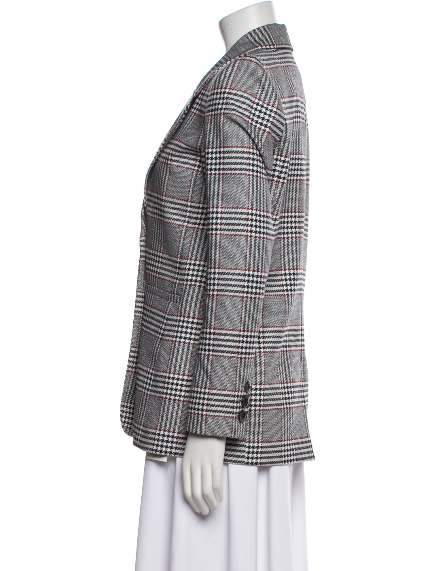 Anine Bing Plaid Print Blazer