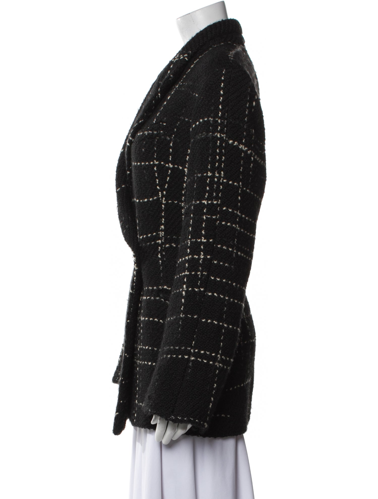 Anine Bing Wool Plaid Print Jacket