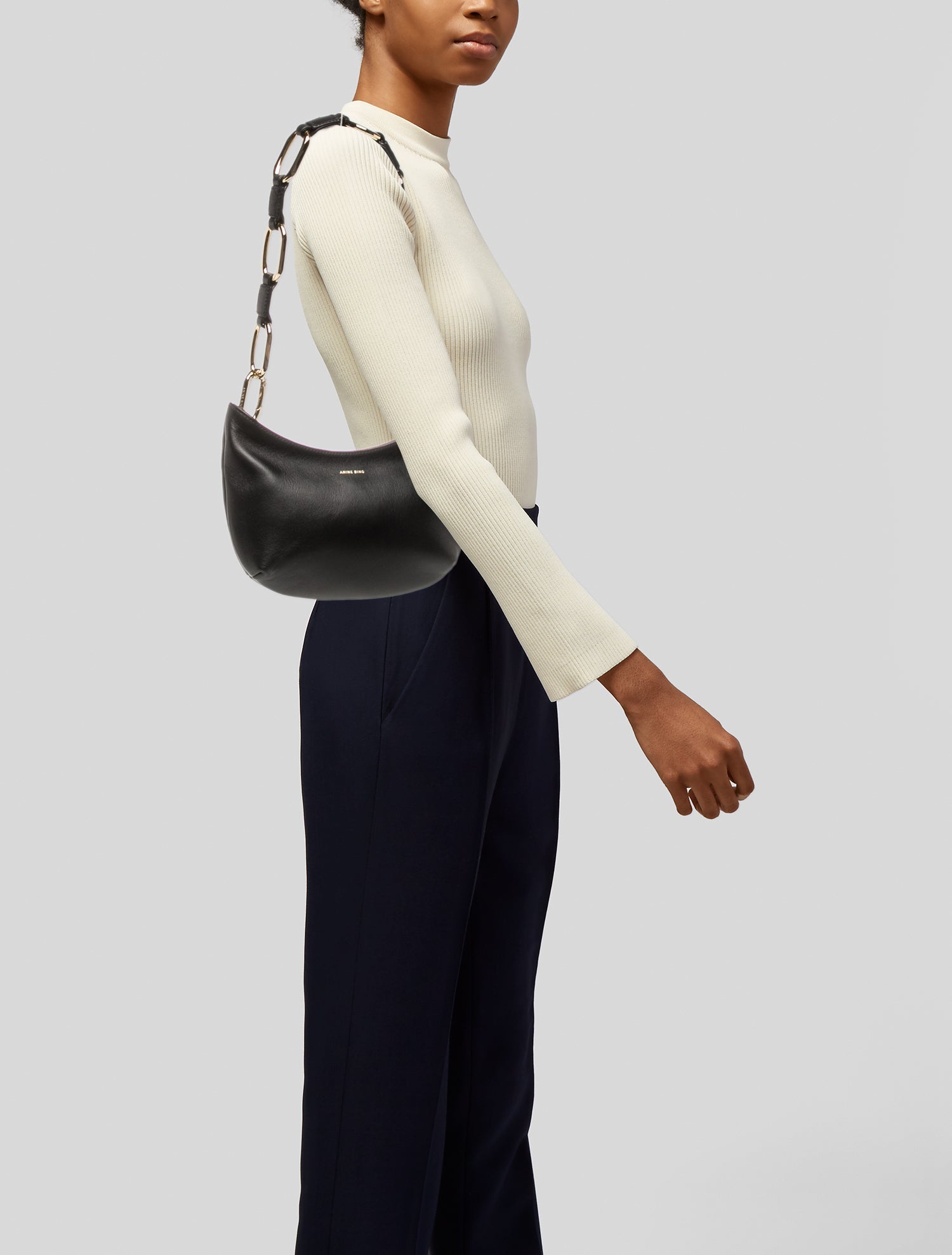 Anine Bing Leather Top Handle Bag