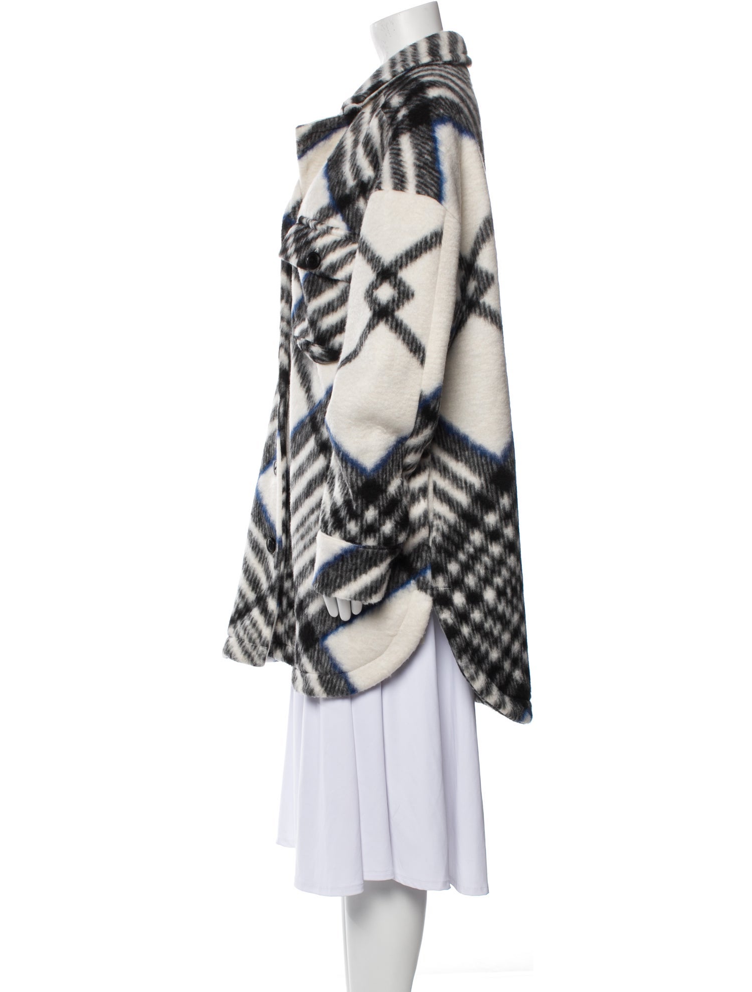 Anine Bing Plaid Print Coat w/ Tags