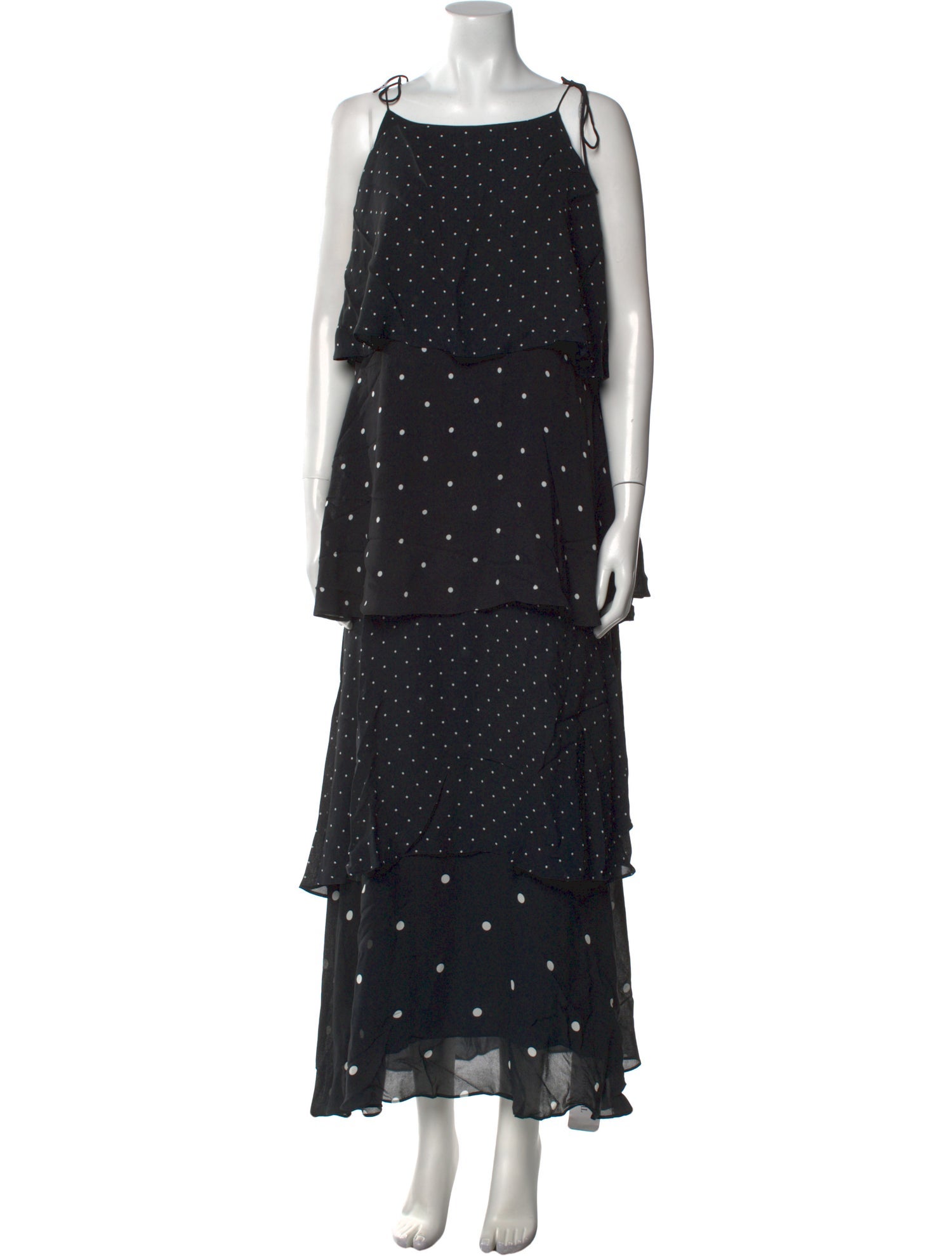 Anine Bing Polka Dot Print Long Dress