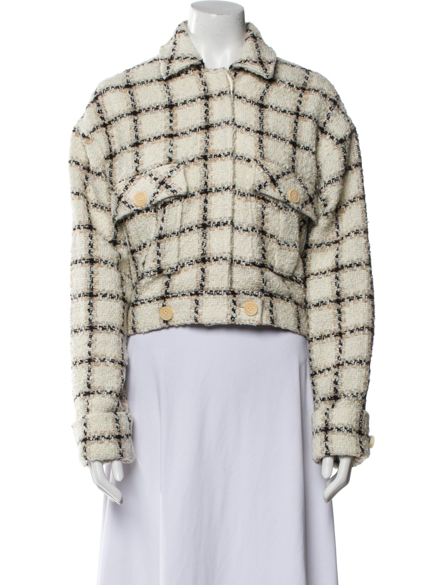 Anine Bing Tweed Pattern Denim Jacket w/ Tags