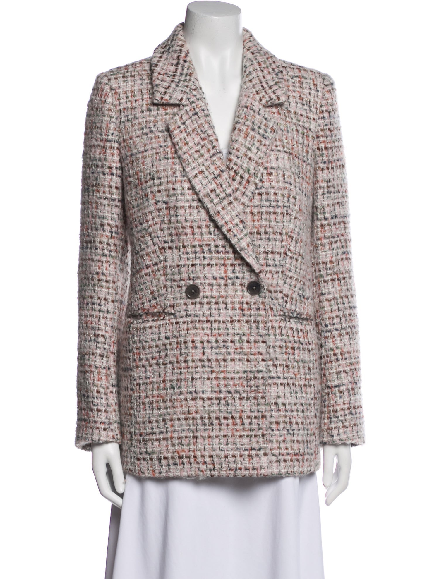 Anine Bing Plaid Print Blazer