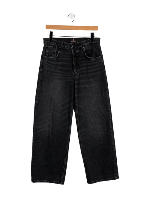 Anine Bing Mid-Rise Wide Leg Jeans
