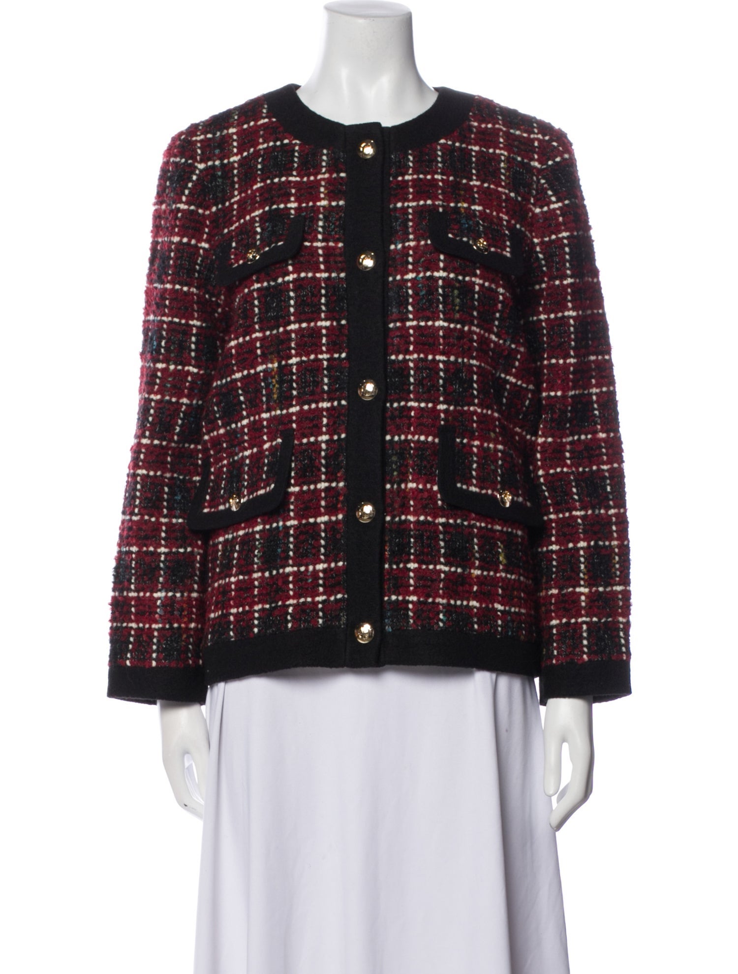 Anine Bing Wool Plaid Print Evening Jacket w/ Tags