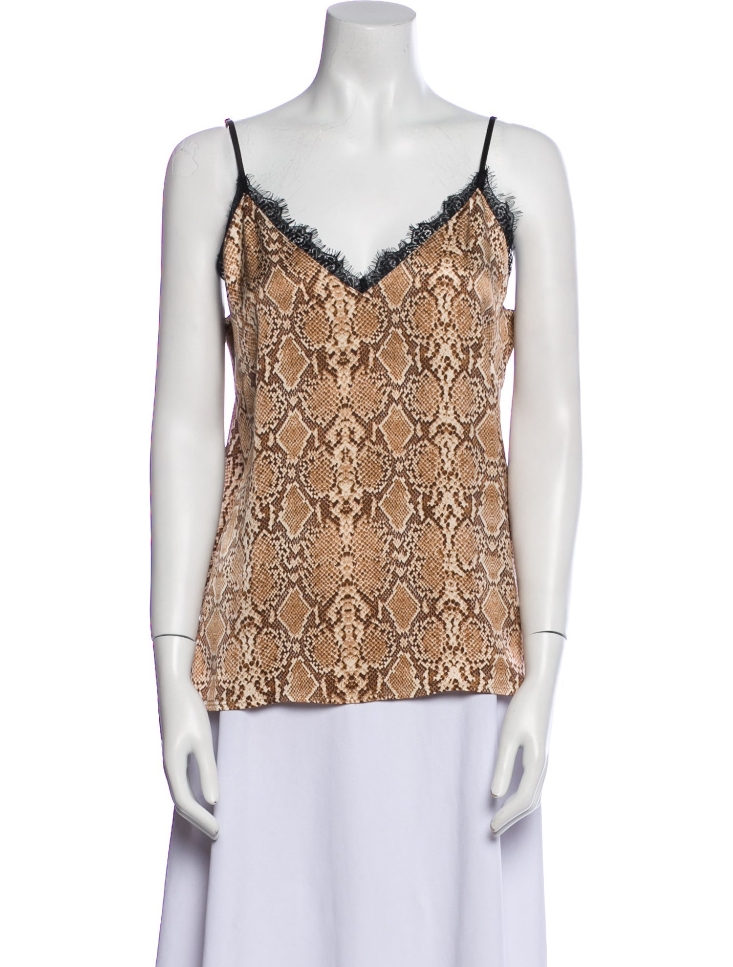 Anine Bing Silk Animal Print Top