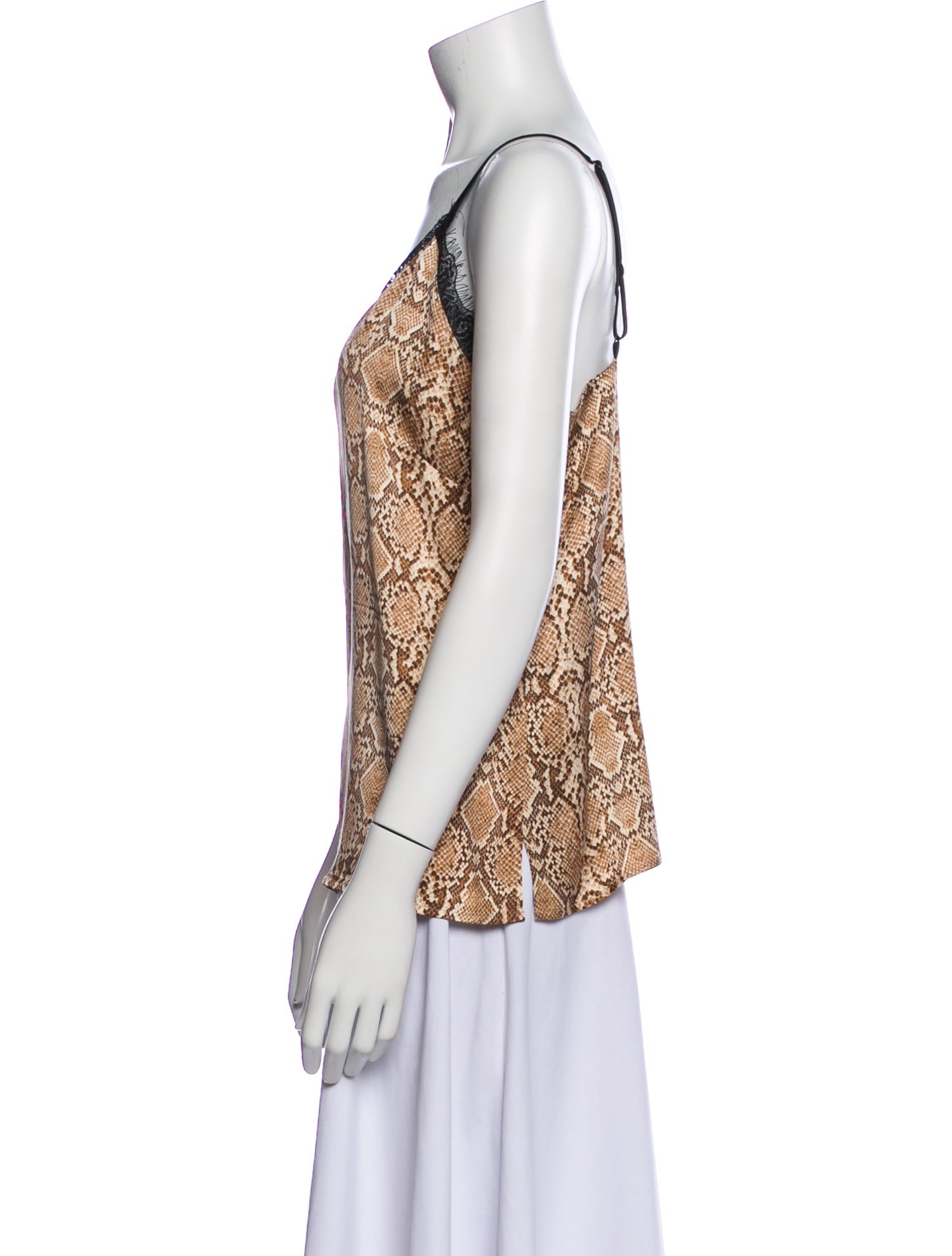 Anine Bing Silk Animal Print Top