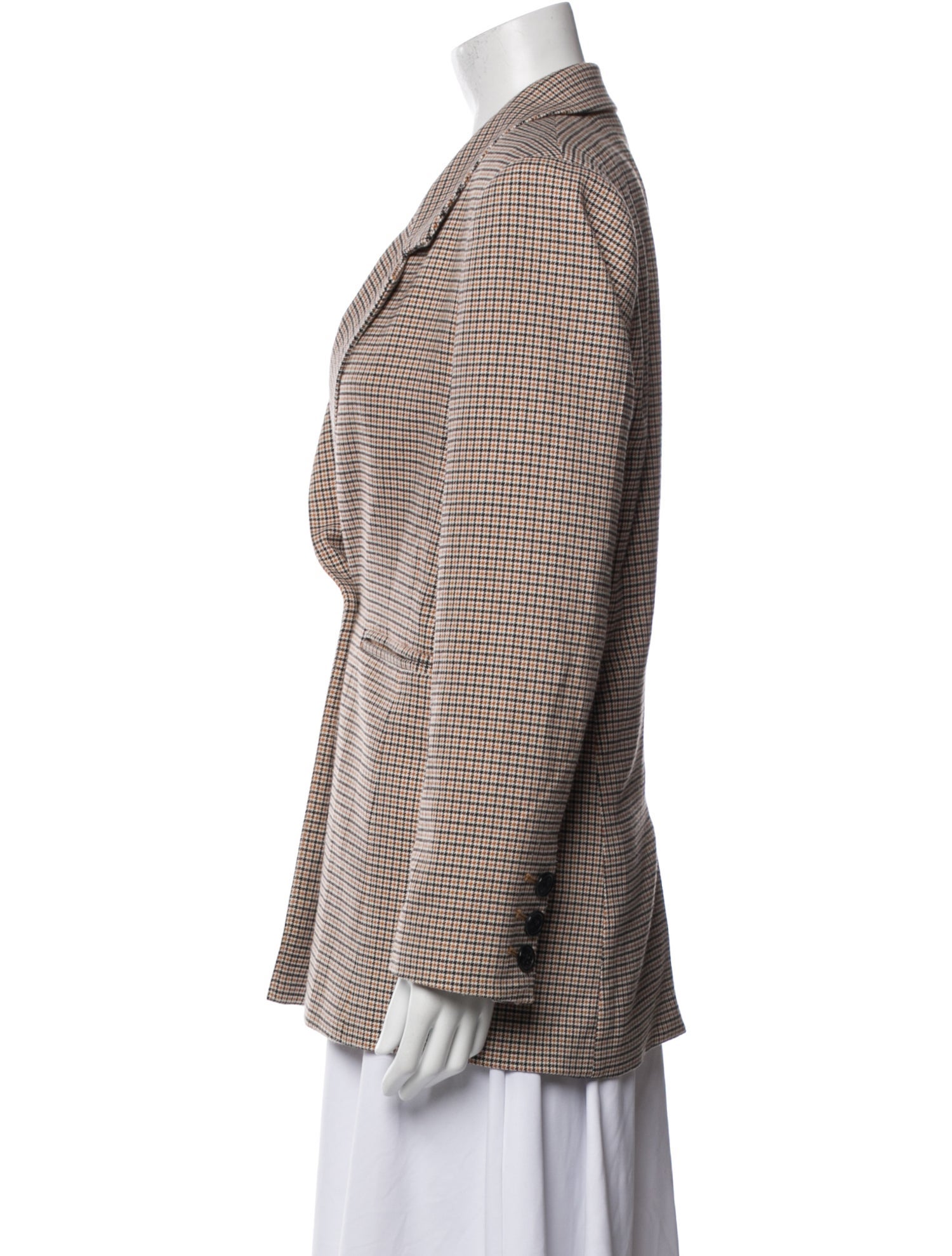 Anine Bing Plaid Print Blazer