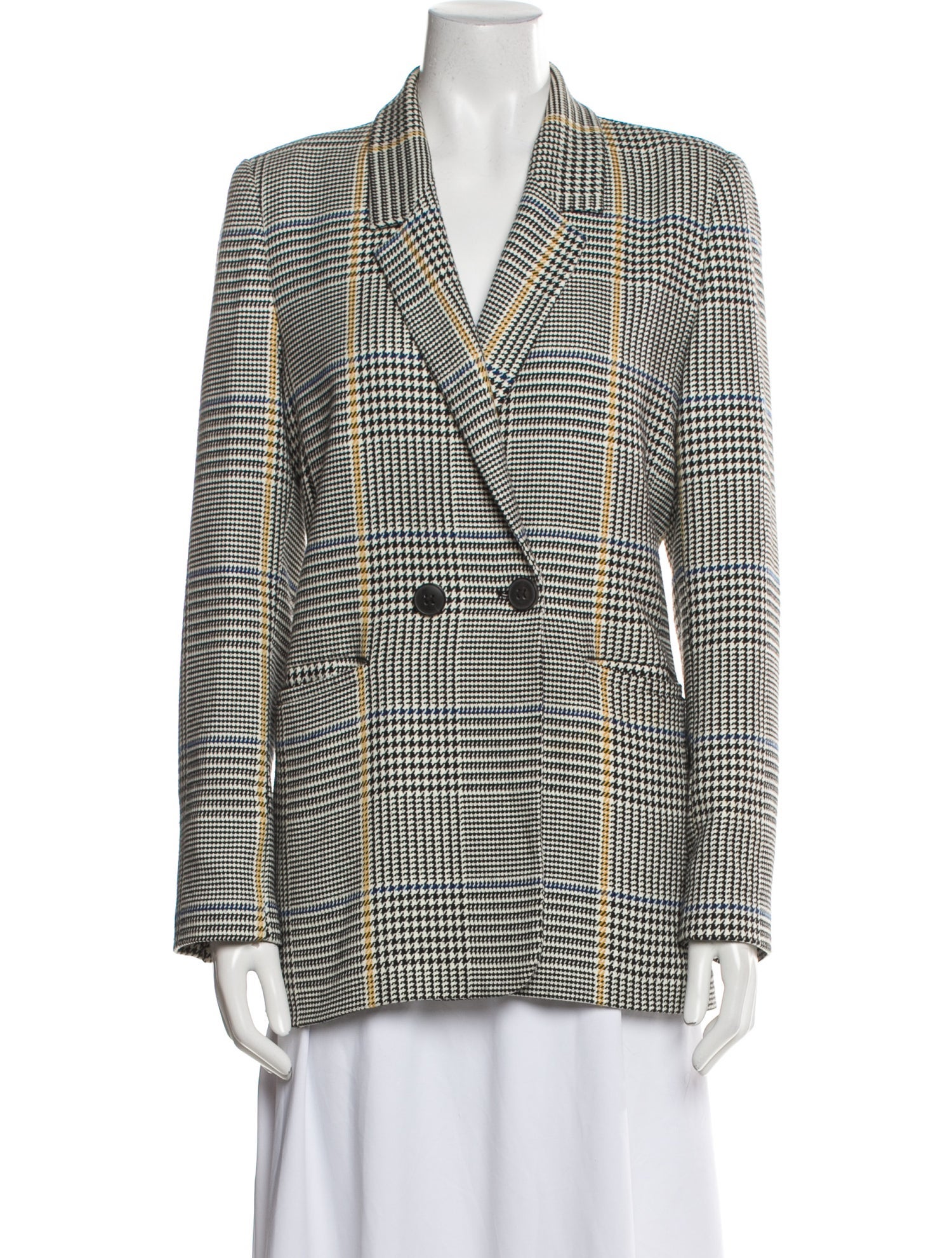 Anine Bing Houndstooth Print Blazer