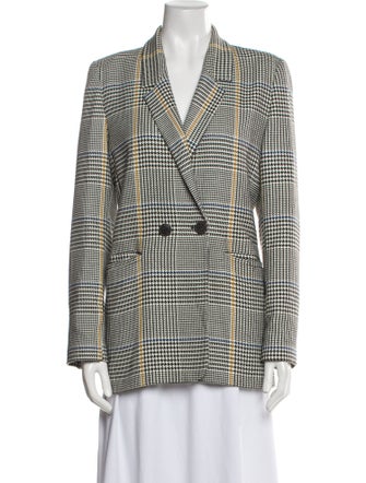 Anine Bing Houndstooth Print Blazer