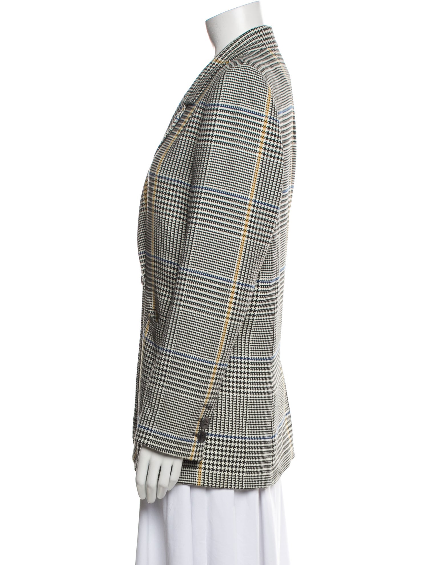 Anine Bing Houndstooth Print Blazer