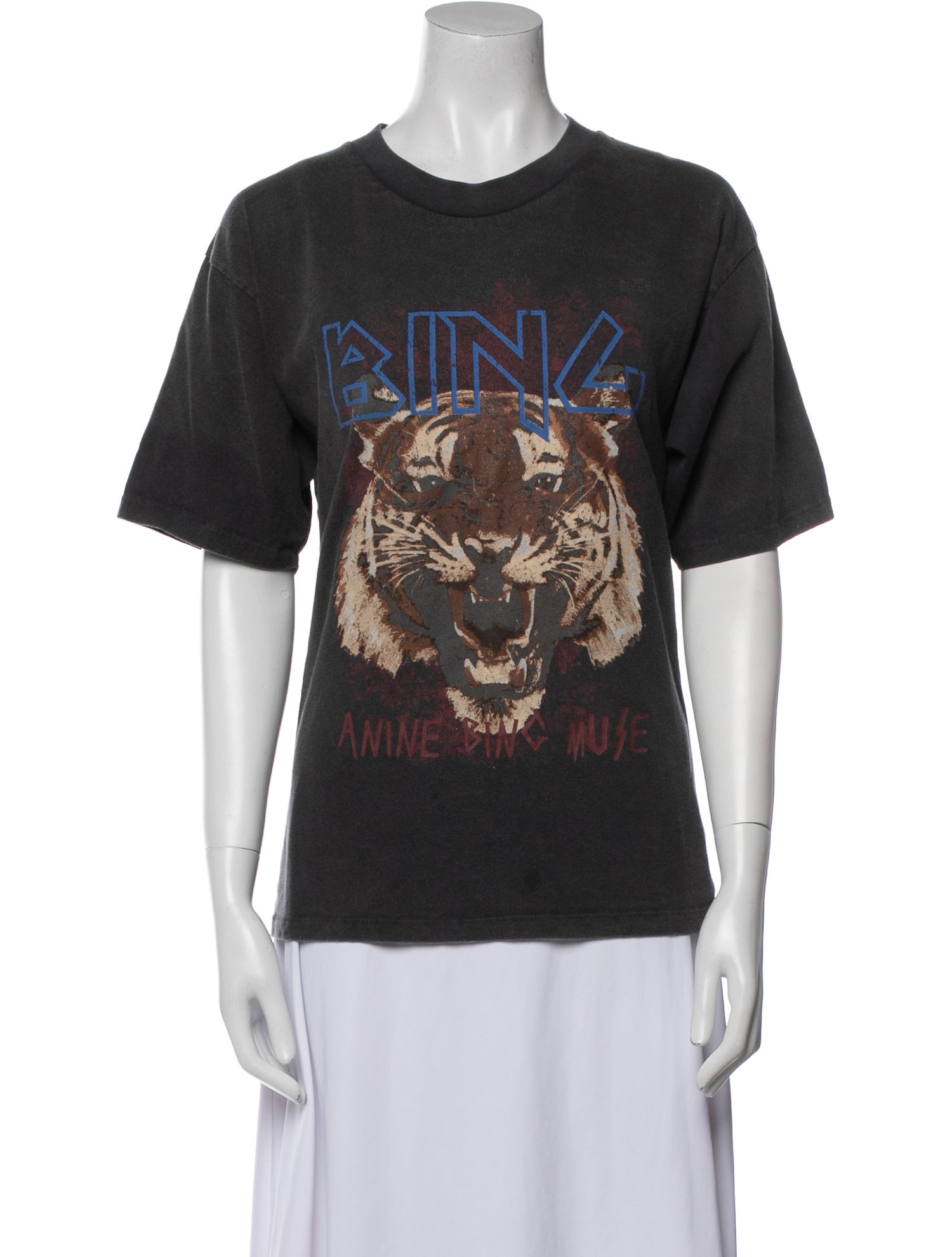 Anine Bing Graphic Print Crew Neck T-Shirt