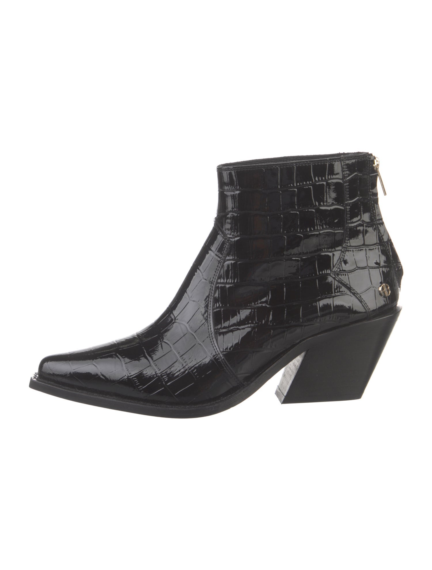 Anine Bing Patent Leather Western Boots
