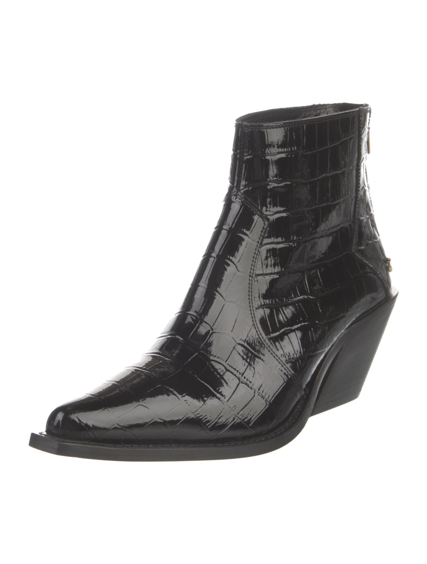 Anine Bing Patent Leather Western Boots