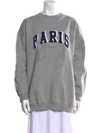Anine Bing Graphic Print Crew Neck Sweatshirt