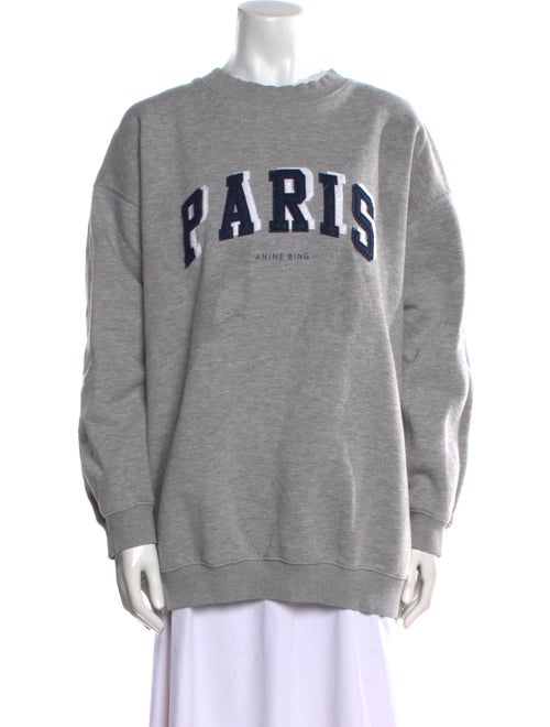 Anine Bing Graphic Print Crew Neck Sweatshirt