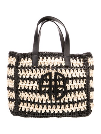 Anine Bing Raffia Top Handle Bag