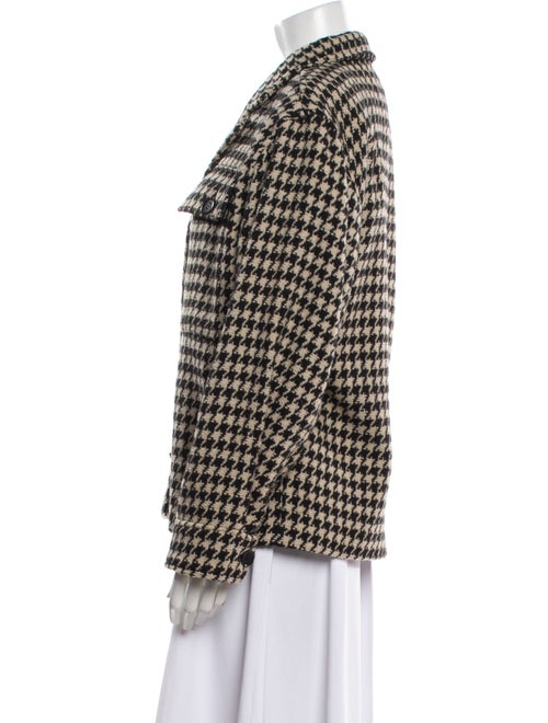 Anine Bing Wool Houndstooth Print Blazer