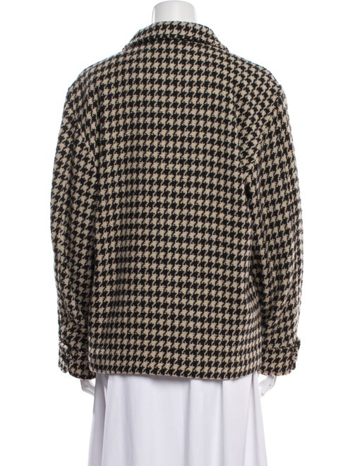 Anine Bing Wool Houndstooth Print Blazer