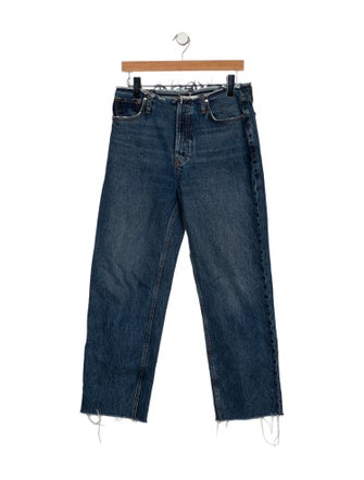 Anine Bing High-Rise Straight Leg Jeans