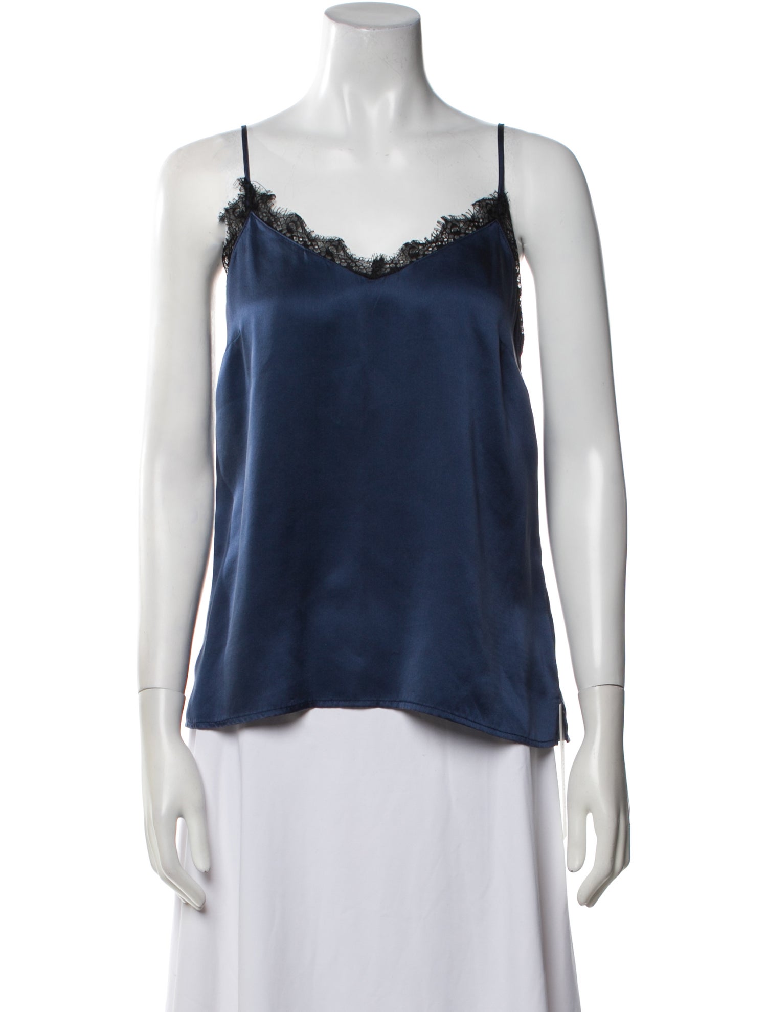 Anine Bing Silk V-Neck Top