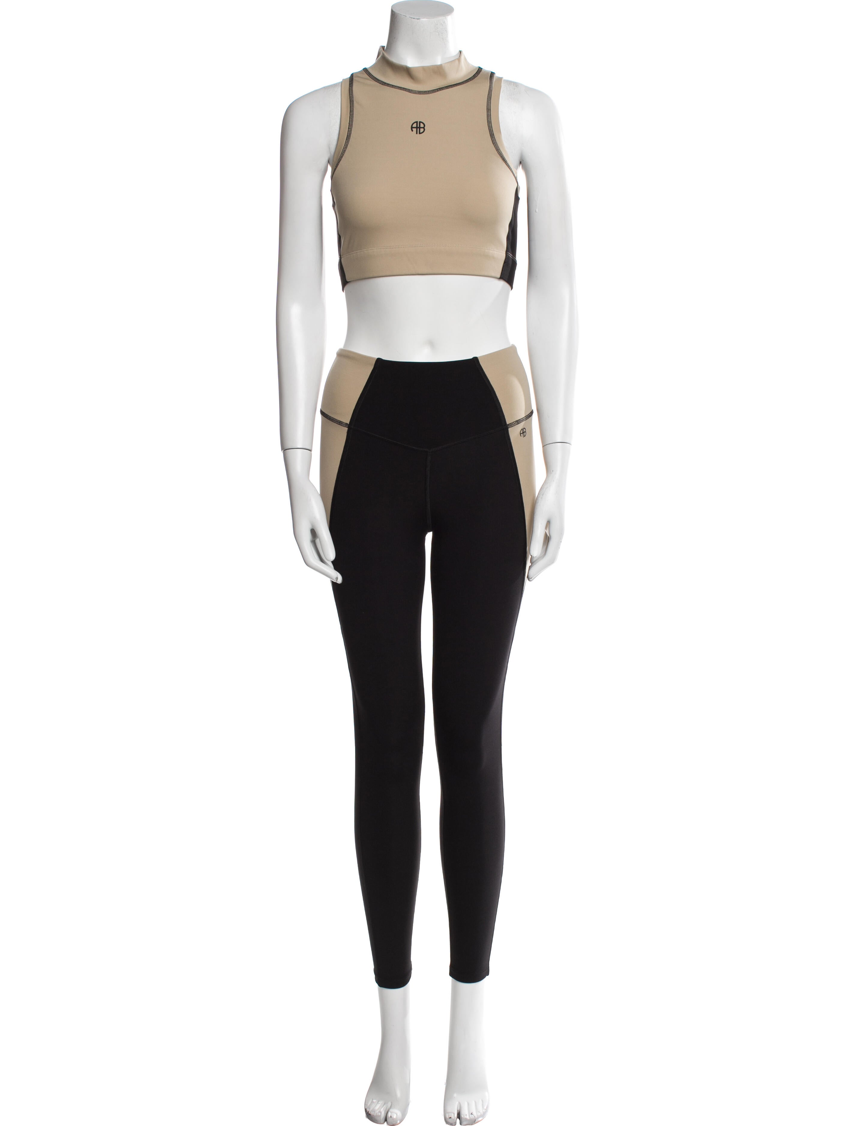 Anine Bing Nylon Colorblock Pattern Pant Set