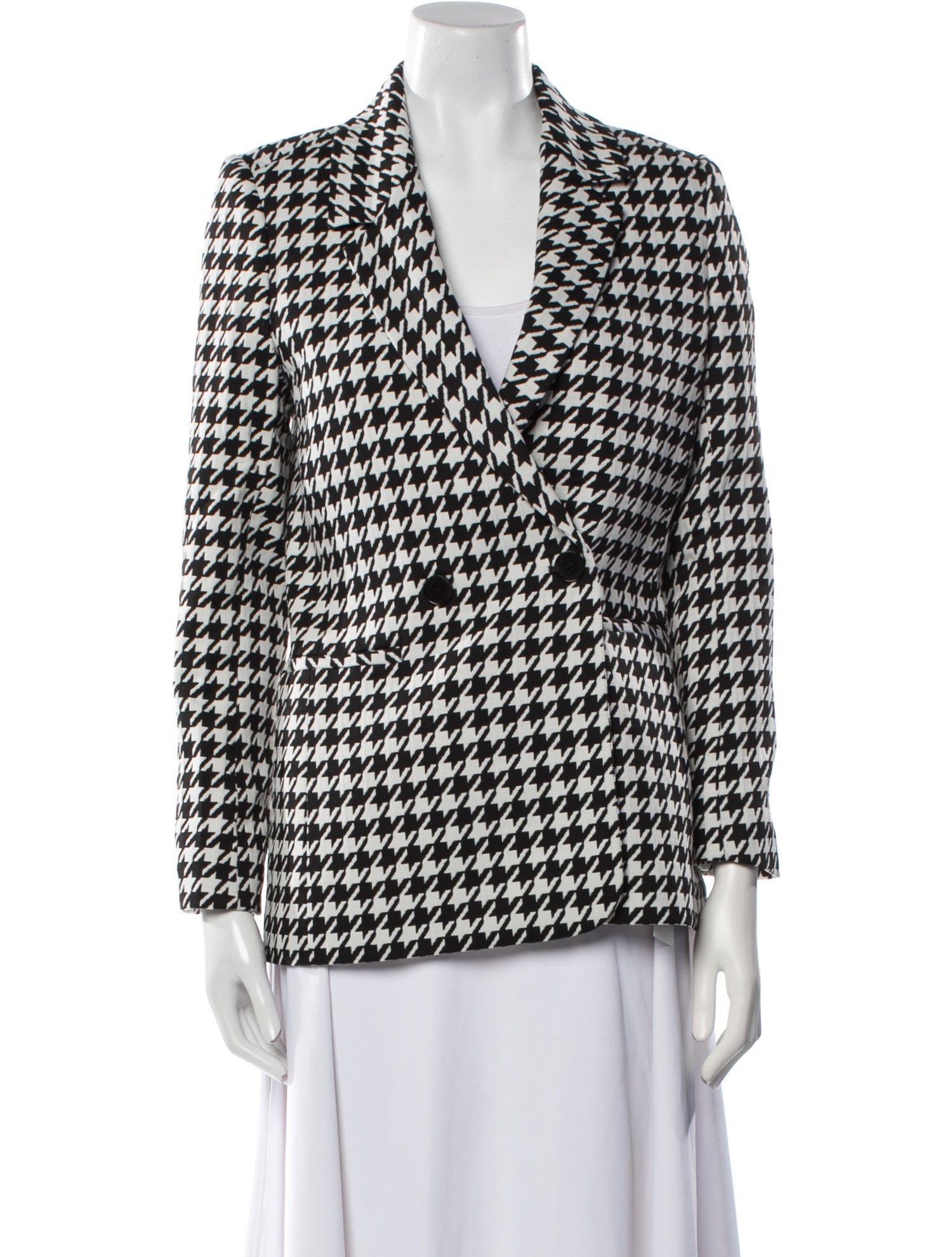 Anine Bing Houndstooth Print Blazer